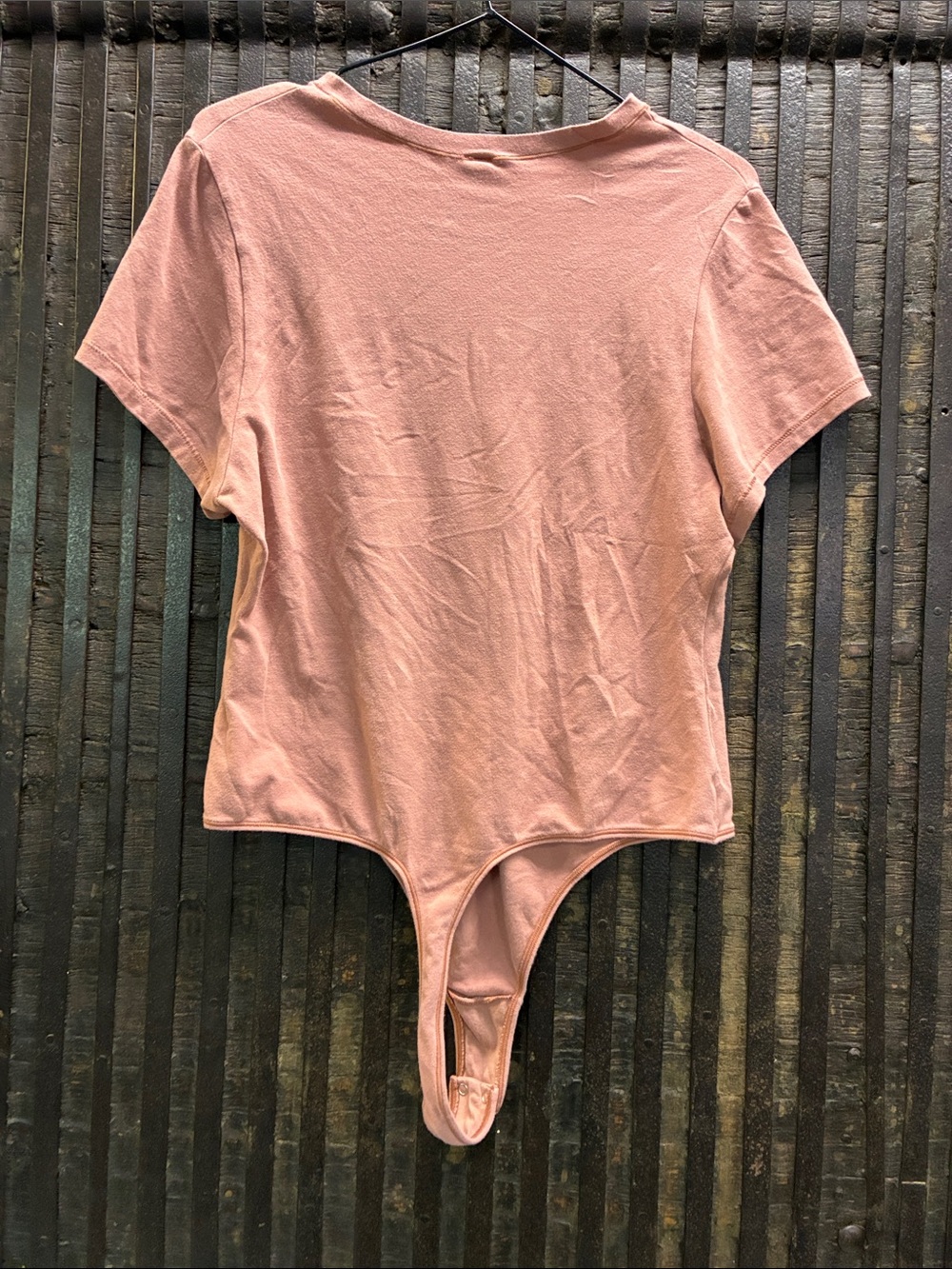 SKIMS Short Sleeve Crewneck Bodysuit in Dusty Pink - Picture 4 of 4